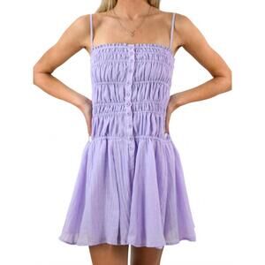 NEW SKY TO MOON shirred bodice sundress in lavender